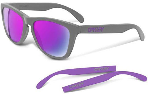 Oakley Frogskins Matte Grey + Purple Violet Iridium 03-220
